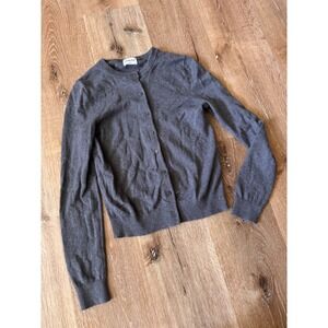 Sunday Best Aritzia Gray Organic Cotton Cashmere Cardigan Sweater Size XS